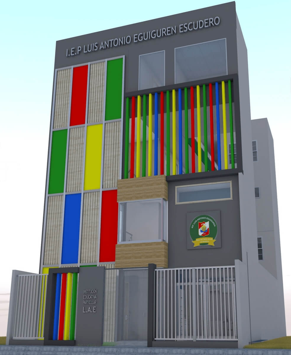 Proyecto de diseño y construcción de la Institución Educativa Luis Antonio Eguiguren en Piura, desarrollado por PIURACONS.